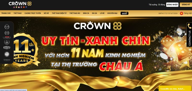 Crown88 - Nhà cái cá cược hàng đầu tới từ đảo quốc sư tử 1 Một Số Thông Tin Cơ Bản Về Nhà Cái Cá Cược Hàng Đầu Crown88