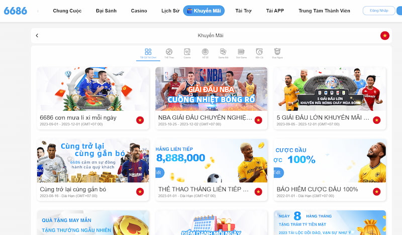 Nhà cái 6686 - Trang nhà cái cá cược "xanh chín" nhất 2025 4 Khuyến Mãi 6686 Cực Hot