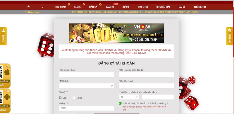 Hướng dẫn đăng ký VN88 nhanh chóng & dễ hiểu cho người mới 2 Hoàn Tất Đăng Ký Vn88 Là Đã Có Thể Trải Nghiệm Mọi Siêu Phẩm Xanh Chín