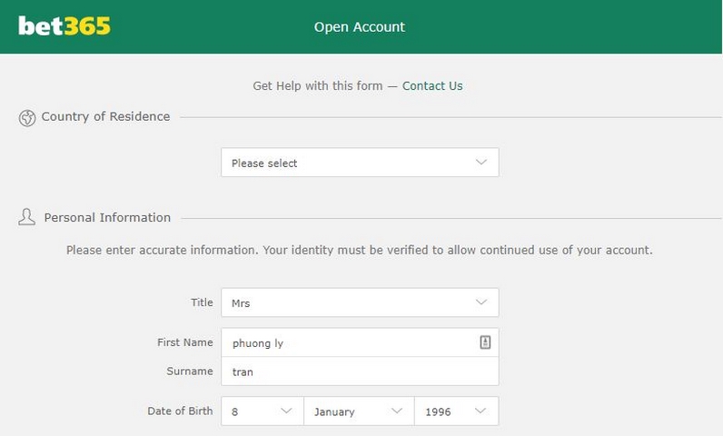 Hướng dẫn cách đăng ký Bet365 miễn phí và nhanh chóng 2 Hoàn Thiện Việc Đăng Ký Bet365 Và Chấp Nhận Các Điều Khoản Điều Kiện