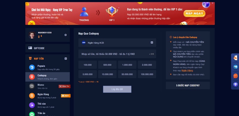 Hướng dẫn nạp tiền TA88 nhanh chóng chỉ mất 1 phút 1 Phương Thức Thanh Toán Tại Nhà Cái Ta88 Đang Cung Cấp