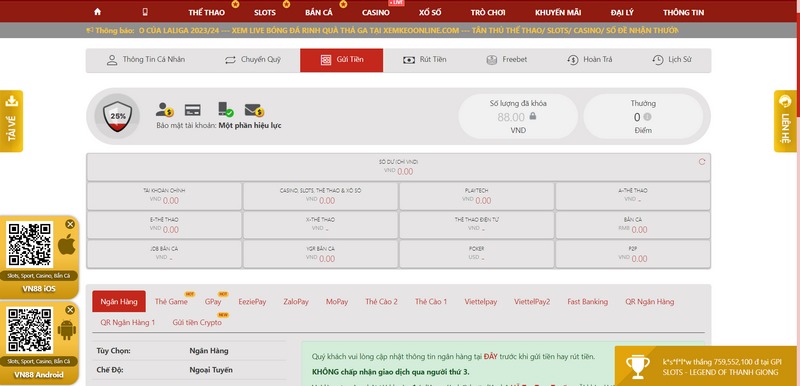 Hướng dẫn nạp tiền 188Bet chi tiết và dễ hiểu cho bet thủ 1 Hội Viên Có Thể Chọn Lựa Đa Dạng Cách Thức Giao Dịch Tại Nhà Cái